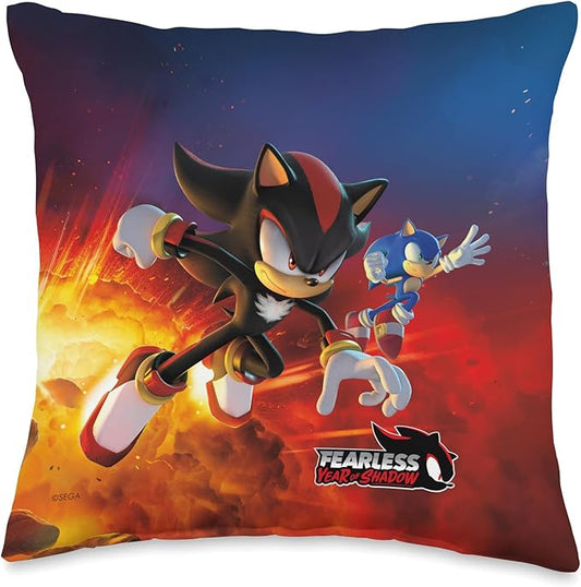 Sonic The Hedgehog, Fearless: Year of Shadow Key Art Throw Pillow