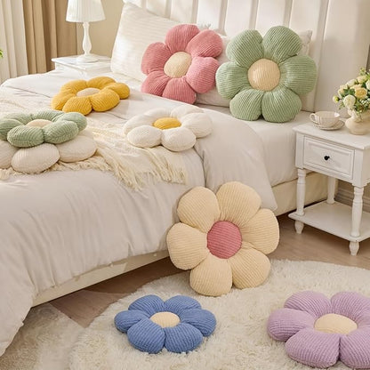 Flower Pillow, Yellow Throw Pillows Cute Daisy Decorative Pillow Cushion Seating Home Decorative for Bed, Sofa, Couch