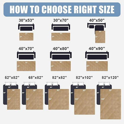 Smiry Waterproof Dog Bed Cover Blanket 40x80, Soft Reversible Pet Blanket, Washable Leakproof Cats Dogs Couch Cover for Sofa, Couch, Furniture, Camel/Beige