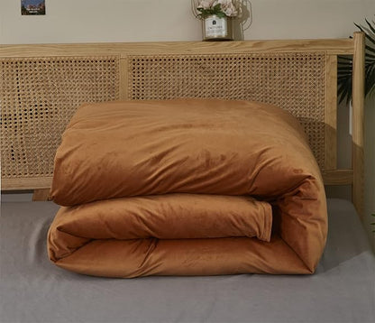 Pureant Pumpkin Comforter Set Twin Burnt Orange Velvet Bedding Comforters Women Girls Solid Terracotta Aesthetic Flannel Quilts Soft Warm Light Caramel Plush Blanket Sherpa Luxury Shaggy Cinnamon Bed