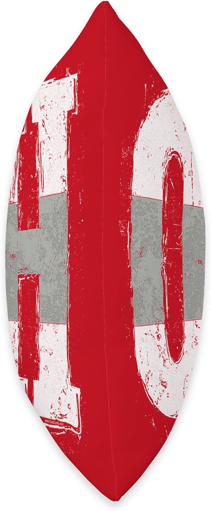 Ohio O-H Vintage Grunge Red Buckeye Home State Throw Pillow