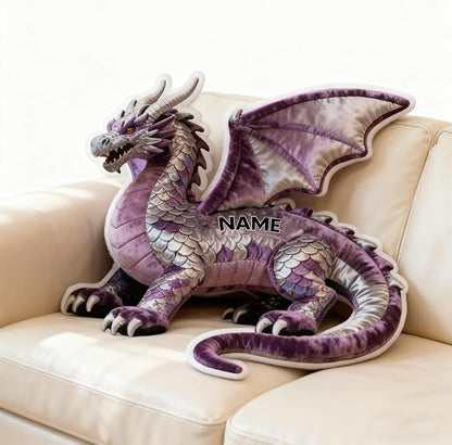 Custom Western Dragon Shaped Pillow Personalized Double-Sided Printed Cute Pillow Customized Christmas Party Commemorative Gift Sofa Decorative for Boys and Girls 8-32in