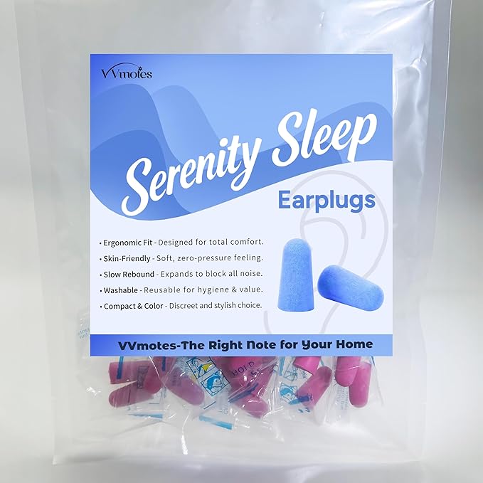 20 Pairs Rose Red Reusable Ear Plugs, 32dB NRR Noise Reduction, Washable Slow-Rebound Foam Earplugs for Sleeping, Snoring, Work, Concerts, Travel