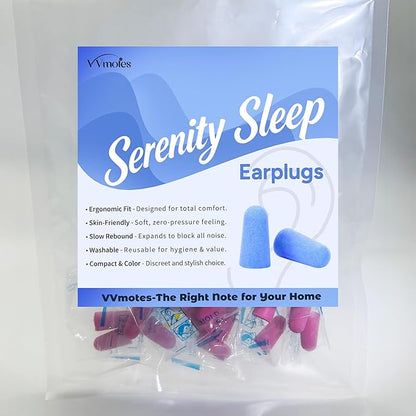 20 Pairs Rose Red Reusable Ear Plugs, 32dB NRR Noise Reduction, Washable Slow-Rebound Foam Earplugs for Sleeping, Snoring, Work, Concerts, Travel