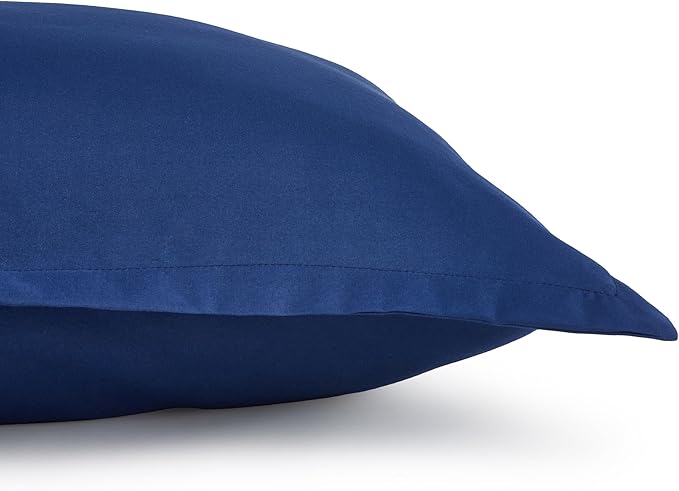 Amazon Basics 2-Piece Soft Microfiber Kid's Comforter and Pillow Sham Set, Twin, Navy, Solid