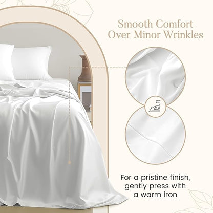 100% Cotton Bed Sheets Queen Size Bed Set, 800 Thread Count Deep Pocket Queen Sheet Set, No lint Soft Breathable Sateen Weave 4-Piece Egyptian Cotton Sheets, Fits upto 17", Machine Washable- Seafoam