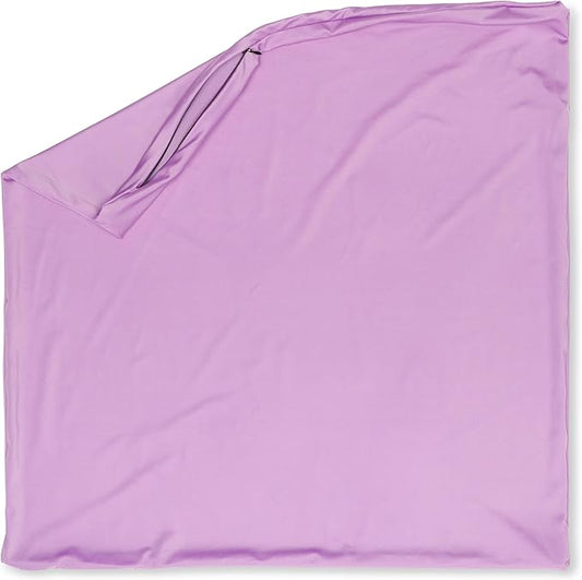 PILLOWY 20"x20" Throw Pillowcases (Cover Only) - 85/15 Nylon, Spandex - Luxurious, Silky, Stretchy & Soft - 1Pcs Solid Color - A Perfect Choice for Couch Chairs Sofa Bed Adult or Kids Bedroom, Purple