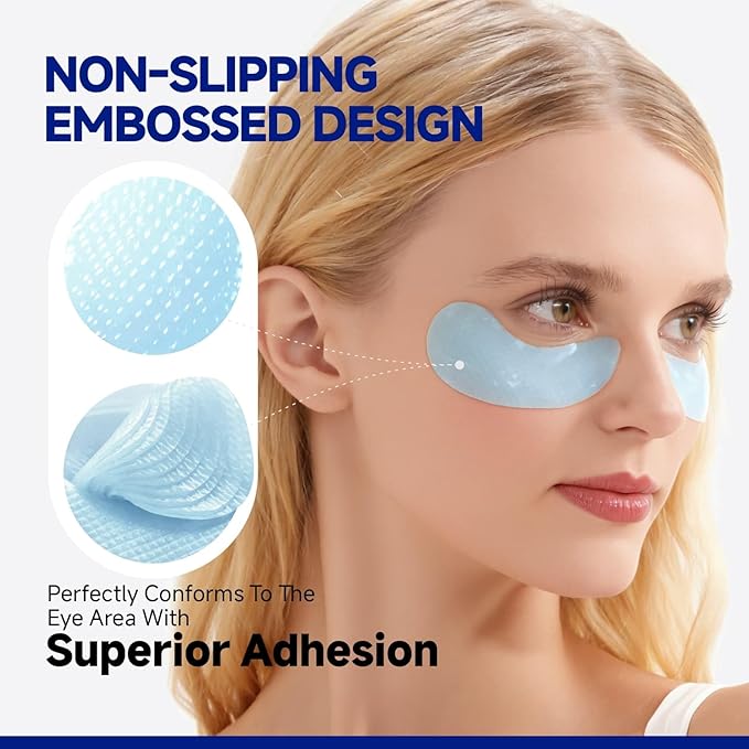Peptide Cooling Under Eye Patches, Soothing Eye Patches Instant Reduces Dark Circles and Puffiness, Calming Under Eye Mask with Glacial Water for Bags Treatment, 12 Pairs