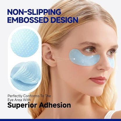 Peptide Cooling Under Eye Patches, Soothing Eye Patches Instant Reduces Dark Circles and Puffiness, Calming Under Eye Mask with Glacial Water for Bags Treatment, 12 Pairs
