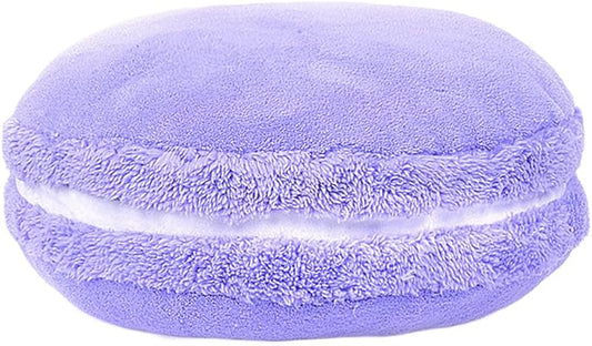 ChezMax Macaron Pillow Plush Back Bolster Cushion Microbead Throw Pillow Case Round Seat Cushion Home Decor Pillow for Sofa Bedroom Office Dormitory Car 14.5" Lavender Purple