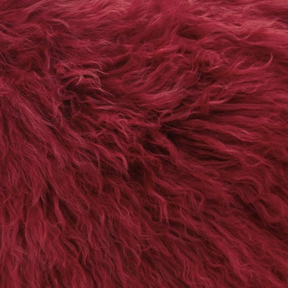SARO LIFESTYLE Mongolian Lamb Fur Poly Filled Throw Pillow
