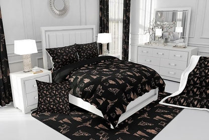 Erosebridal Woodland Animals Comforter Set Full Size Bear Deer Wolf Hunting Theme Bedding Set for Kids Child | Rustic Cabin Lodge Decor Duvet Insert Farmhouse Wildlife Mountain Black Brown Quilt