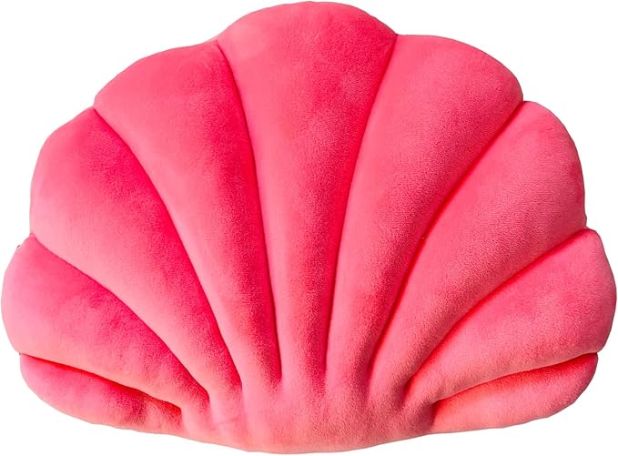 YRXRUS Shell Pillow, Peach Pink Shell Shaped Pillow, Small Cute Seashell Decorative Pillow Ocean Series Cushion for Bedroom Living Kids Room Gifts Pillow 11 X 8 Inch