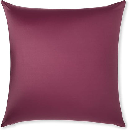 PILLOWY 22x22 Throw Pillow - Burgundy - Merlot: 1Pcs Luxurious Premium Microbead Pillow with 85/15 Nylon/Spandex Fabric. Forever Fluffy, Outstanding Beauty & Support. Silky, Soft & Beyond Comfortable