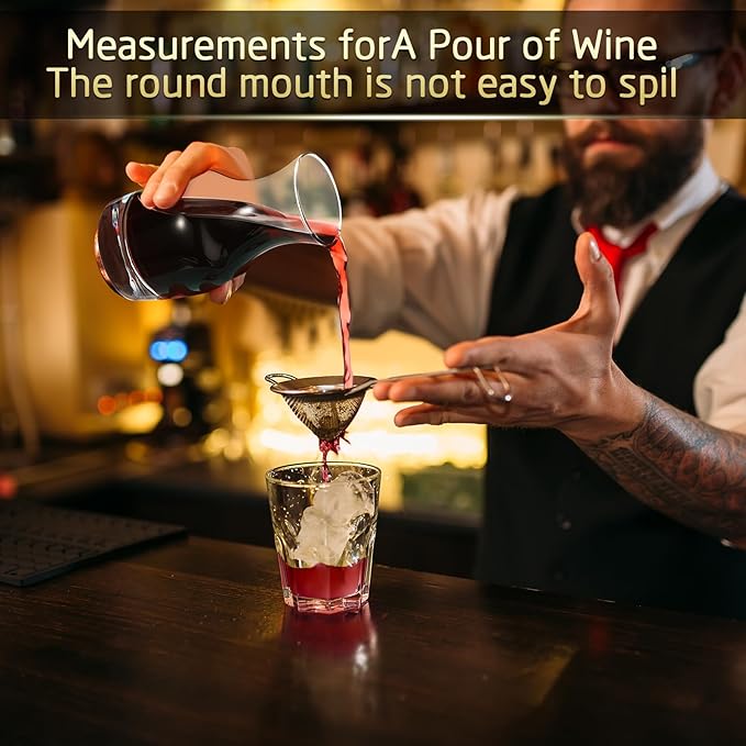 42 Pack Single Serving Wine Carafe Glass Small Mini Carafe Individual Wine Refill Decanter for Dinner Parties Tastings Bars Restaurants (6.5 oz)