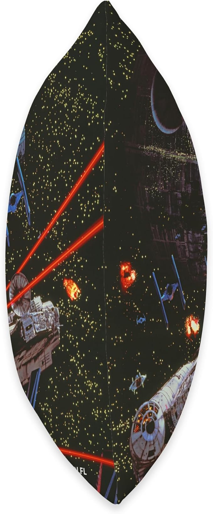 Star Wars Return of the Jedi Death Star II Battle Black Throw Pillow