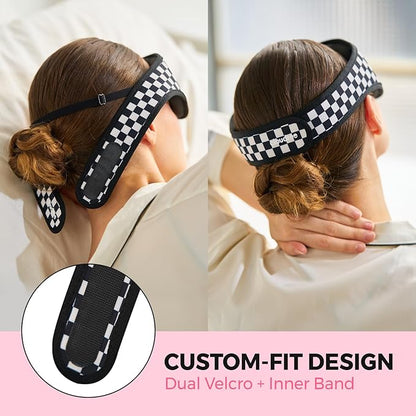 Sleep Mask for Sleeping, Light Blocking Eye Mask with 3D Contoured Nose Design, No Pressure Sleep Mask for Side Sleepers, Travel & Airplane Eye Cover
