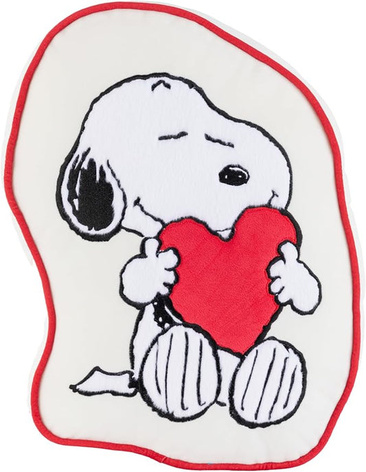 Berkshire Peanuts® Plush Throw Pillow, Gift Idea, Snoopy Cute Character Shaped Cushion, Soft Cozy Decor for Bed Couch Chair(Snoopy Heart Hug Pillow All Colorways, 15.5’’ L)
