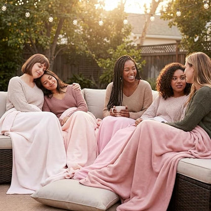 Kinlop Fleece Blanket Bulk 60 x 50 Inch Soft Lightweight Fleece Cozy Blanket Warm Throw Plush Pet Throw for Bed Couch Sofa Home Office Wedding Gifts Travel Camping(Pink Tones)