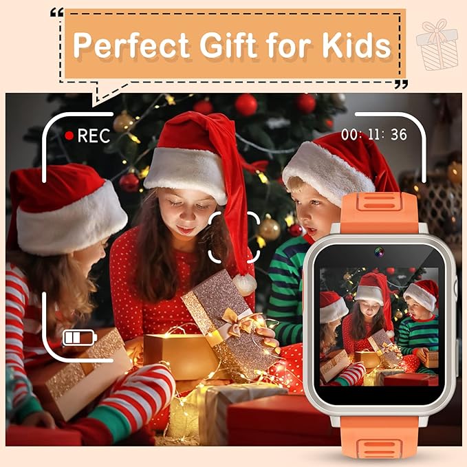Smart Watch for Kids, Kids Smart Watch with 39 Puzzle Games Camera Video Recorder Music Alarm Calculator Calendar Flashlight Pedometer Birthday Gift Educational Toys for 3-12 Year Old Boys Girls