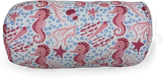 Bookishbunny Microbead Cylinder Bolster Roll Pillow 13" x 7" Various Patterns (Sea)