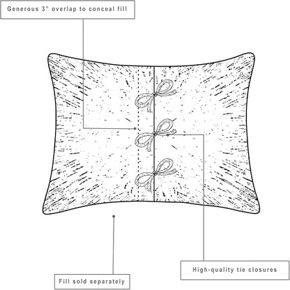 VHC Brands Sawyer Mill™ Patchwork Chambray Cotton Farmhouse Standard Bedding Accessory, Sham 21x27, Blue Denim
