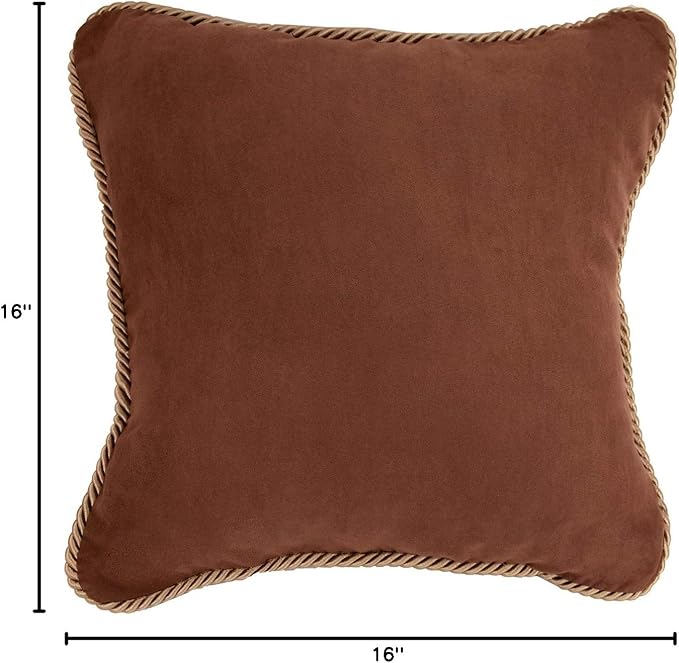 Donna Sharp Throw Pillow - Pine Crossing Lodge Decorative Throw Pillow with Solid Color - Square