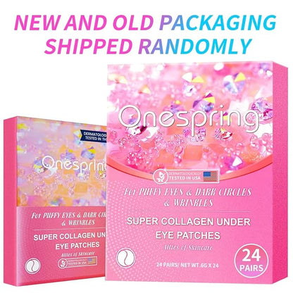 Under Eye Patches (24 Pairs) - Eye Masks for Wrinkles, Puffy Eyes, Dark Circles, Eye Bags, Valentine's Day Gift, Gifts for Teenage Girls, Under Eye Mask for Refreshing, Revitalizing