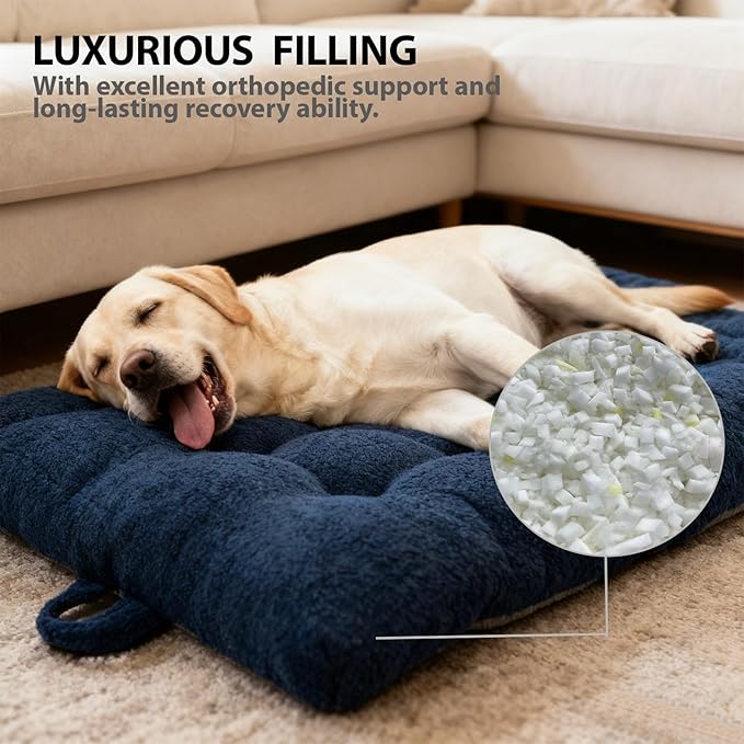 Washable Dog Couch Bed, Pet Sofa with Removable Cushion & Non-Slip Bottom, Orthopedic Plush Furniture for Medium/Large Dogs,Cat & Dog Loveseat.(Blue)
