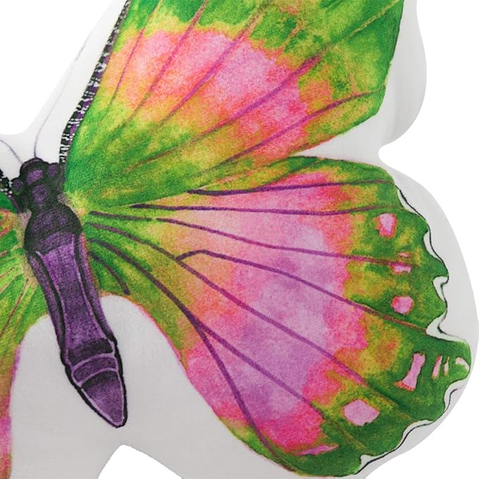 JWH Colorful Throw Pillow Covers 3D Butterfly Accent Pillow Case Decorative Spring Animal Pillow Pet Aesthetic Shams Farmhouse Bed Floor Outdoor Porch Decor Printed 13x15 Inch Pink