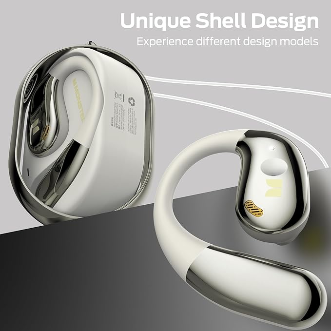 Monster Open Ear AC360, Wireless Bluetooth Rotary Earphone, with Lanyard, Upgraded Bluetooth 6.0, Touch Control, 24h Long Battery Life, IPX5 Waterproof,Long-Lasting Wear Without Fatigue