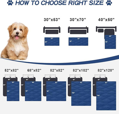 Smiry Waterproof Dog Bed Cover Blanket 82x82, Soft Reversible Pet Blanket, Washable Leakproof Cats Dogs Couch Cover for Sofa, Couch, Furniture, Navy/Blue