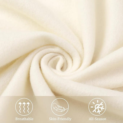 Kinlop Fleece Blanket Bulk 60 x 50 Inch Soft Lightweight Fleece Cozy Blanket Warm Throw Plush Pet Throw for Bed Couch Sofa Home Office Wedding Gifts Travel Camping(Beige Tones)
