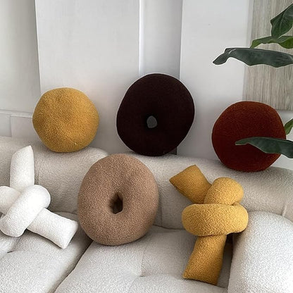 Yellow Ball Shaped Plush Pillow,Cute Soft Waist Rest Cushion,Home Decorative Throw Pillow Used to Add Comfort and Style to A Couch,Sofa,Or Living Room.