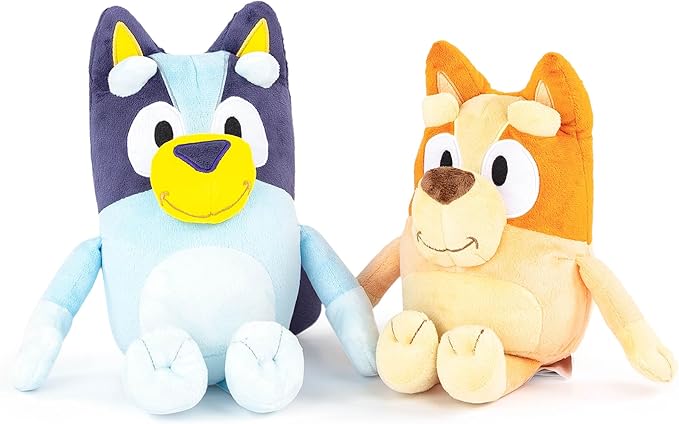 Bluey & Bingo Plush Pillow Buddy Set - Super Soft Character Pillows - Polyester Microfiber, 12 inches