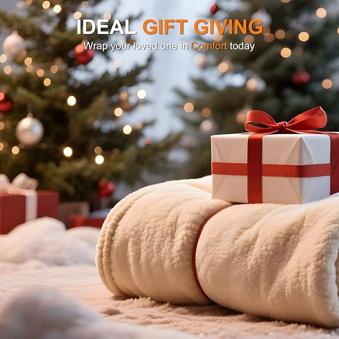 Queen Size Heated Blanket Electric Blanket 84''X90''-Ultra Soft Plush Premium Flannel, Double Controllers Heated Blanket with 5 Heat Settings & 10 Hours Auto-Off for Grandma Gifts(Lavender)