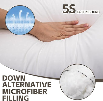 HIMOON Bed Pillows for Sleeping 4 Pack,Standard Size Cooling Pillows Set of 4,Top-end Microfiber Cover for Side Stomach Back Sleepers