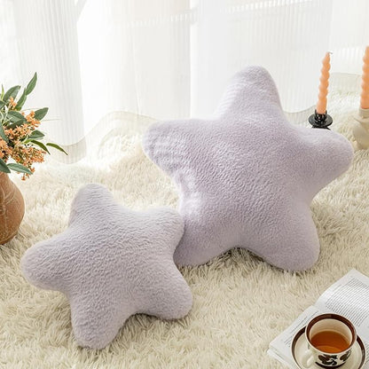 Star Pillow, Decorative Throw Pillow with Plush for Couch, Cute Decor Pillows for Bed, Aesthetic Star Shaped Pillow Fun Cushion for Sofa Living Room (Lavender, 19.6 Inches)