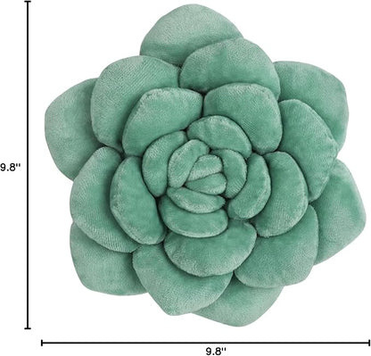 Hand-Stitched Plush Decorative Throw Pillow. Plant-Shaped Pillows and Flower Pillows, Plush Cushions for Bedroom and Home Decoration, 9.84in/25CM