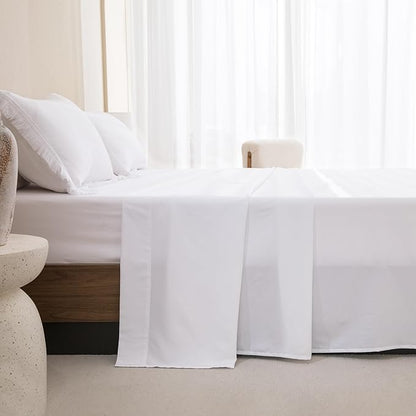 Andency California King Size Comforter Set with Sheets White - 7 Pieces Cal King in a Bag Boho Bedding Sets, White Fringe Bed Set with Comforter, Sheets, Pillowcases & Shams