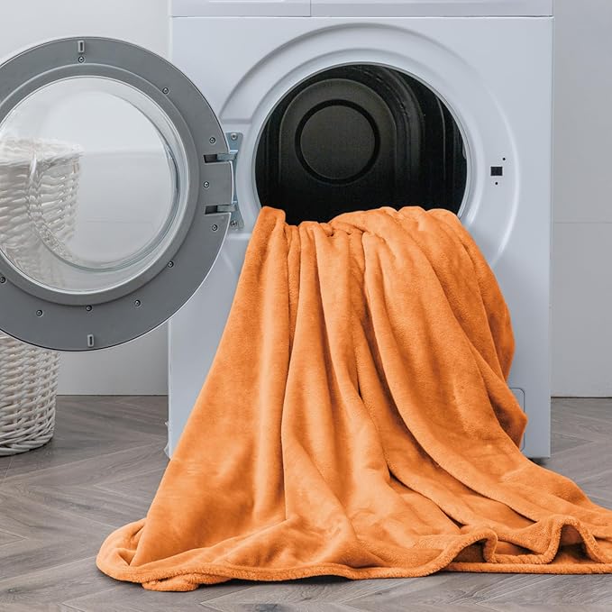 BEDELITE Flannel Sheets King Size Burnt Orange - Super Soft Fall Fleece Sheets Set Fluffy Extra Plush, 4 Piece(Include Fitted Sheet, Flat Sheet, 2 Pillowcases)