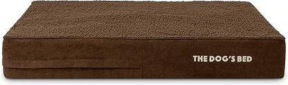 The Dog’s Bed Orthopedic Memory Foam Dog Bed Mattress, Plush Fabric, Brown Plush, L, 6-Inch