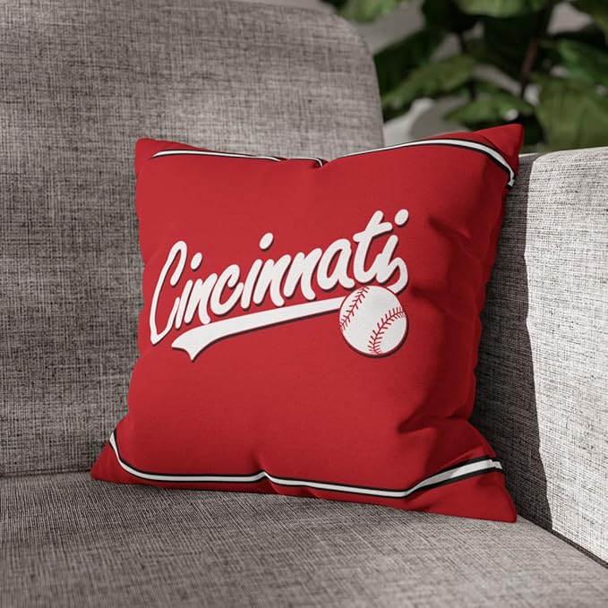 ANTKING Cincinnati Throw Pillow 2 Packs Custom Name and Number for Men Women Boy Personalized Gifts