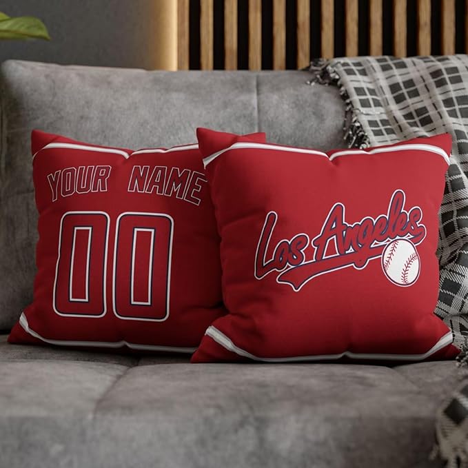 ANTKING Los Angeles A Throw Pillow Custom Name and Number for Men Women Boy Personalized Gift