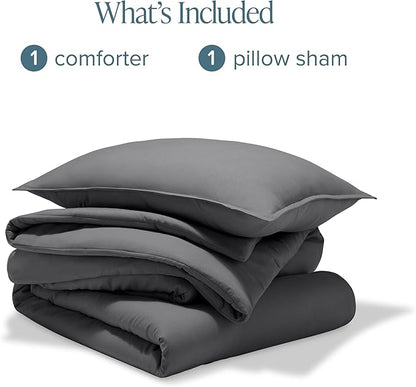Bare Home Comforter Set - Twin/Twin Extra Long - Ultra-Soft - Goose Down Alternative - Premium 1800 Series - All Season Warmth Comforter (Twin/Twin XL, Grey)