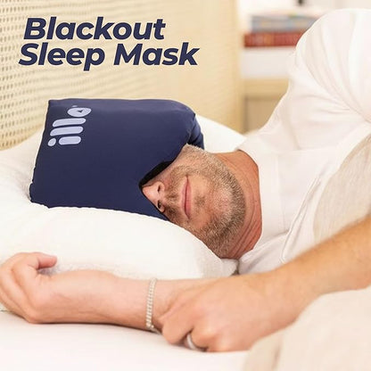 illo Wearable Pillow Sleep Mask | Soft Mulberry Silk Blackout Women Sleeping Eye Mask | Best for Her Home Bed Work Camping Airplane | Great Birthday Gift for Mom Sister Grandma Girlfriend & Teacher