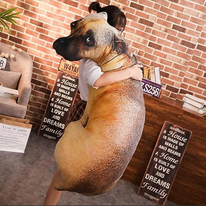 Dog Pillow 3D Simulation Dog Shaped Pillow, 35.4" Funny Shiba Inu Dog Plush Pillow Dog Stuffed Animal Pillow Chair Cushion for Hoom Decor