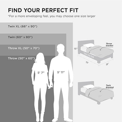 Bedsure GentleSoft Fleece Blanket Twin Size Dark Grey - 300GSM Lightweight Plush Fuzzy Cozy Soft Warm Blanket for Bed, Sofa, Couch, Travel, Camping, 60x80 inches