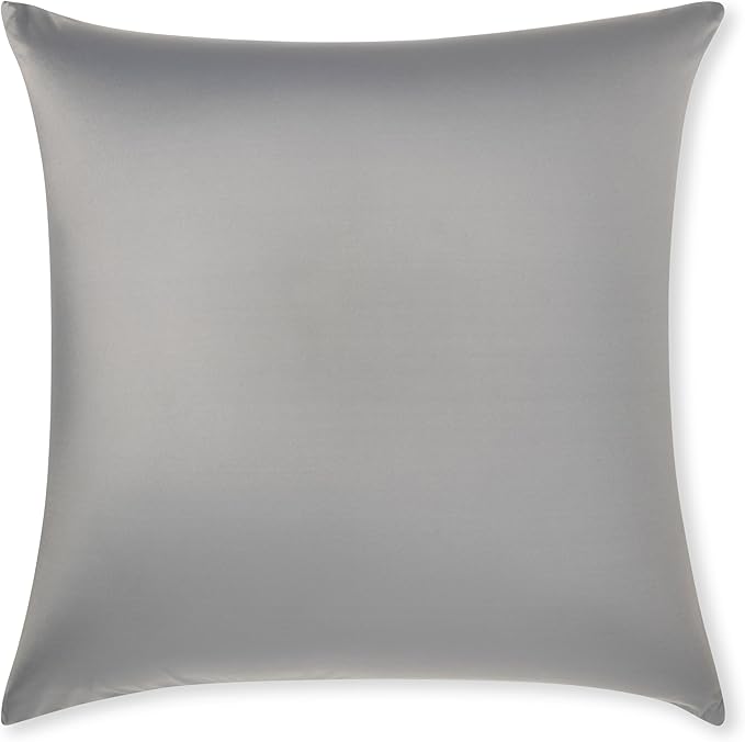 PILLOWY 22" x 22" Throw Pillow - Dark Grey: 1 PCS Luxurious Premium Microbead Pillow with 85/15 Nylon/Spandex Fabric. Forever Fluffy, Outstanding Beauty & Support. Silky, Soft & Beyond Comfortable