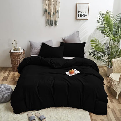 Cottonight Black Comforter Cal King Men Black Bedding Comforter Set California King Dark Color Modern Quilts Blanket Soft Breathabel Gothic Comforter Set for Adults Teens